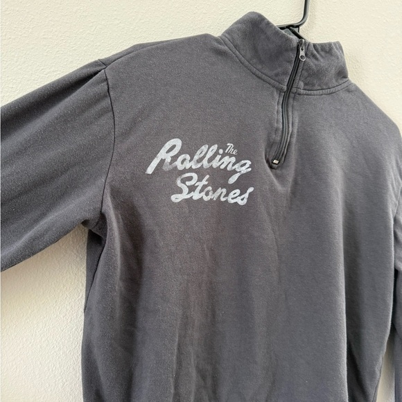 The Rolling Stones Charcoal Half-Zip Pullover - Picture 3 of 4